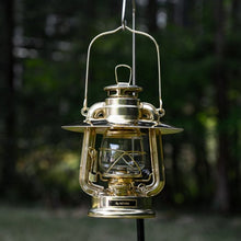 画像をギャラリービューアに読み込む, 金メッキ小型オイルランタン&真鍮シェード【真鍮ネームプレート付】