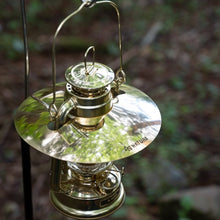 画像をギャラリービューアに読み込む, 金メッキ小型オイルランタン&真鍮シェード【真鍮ネームプレート付】