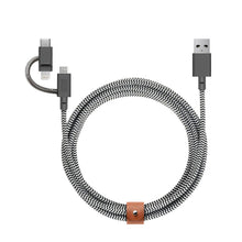 画像をギャラリービューアに読み込む, Belt Cable Universal 3 in 1ケーブル (2M) ZEBRA
