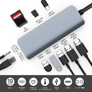 HyperDrive VIPER 10-in-2 USB-C ハブ